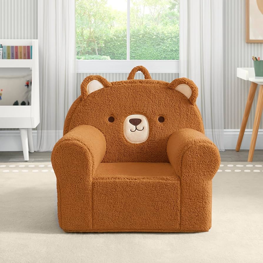 Amazon.com: Delta Children Deluxe Cozee Chair, Brown Teddy